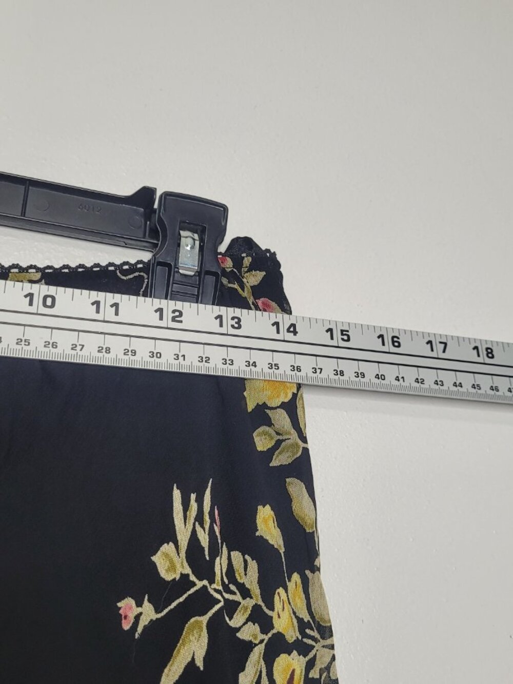 Y2k Lola P black dark romantic moody floral print pull on maxi skirt size xl - Picture 6 of 7